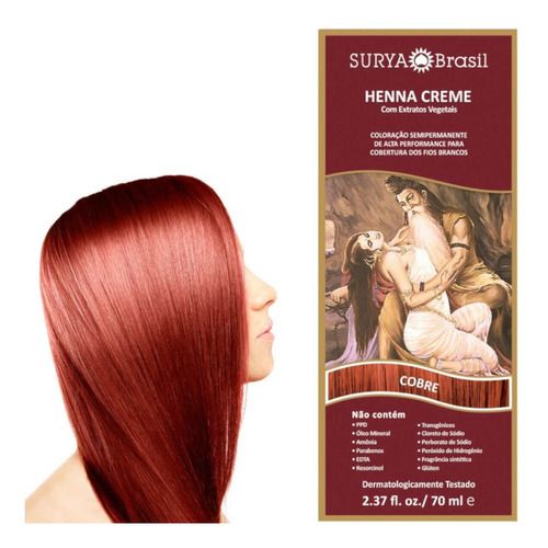 Henna Creme Cobre Surya Brasil