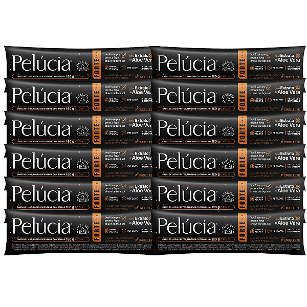 Kit C/ 12 Alisante Henê Pelúcia Forte BISNAGA 180g