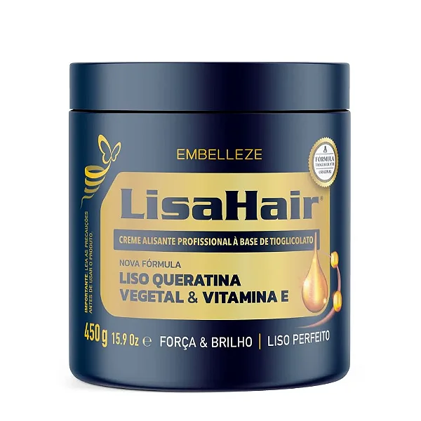 Creme Alisante LisaHair Liso Queratina 450G