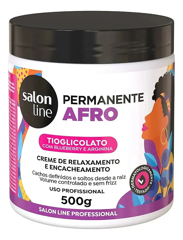 Creme Permanente Afro Salon Line 500g