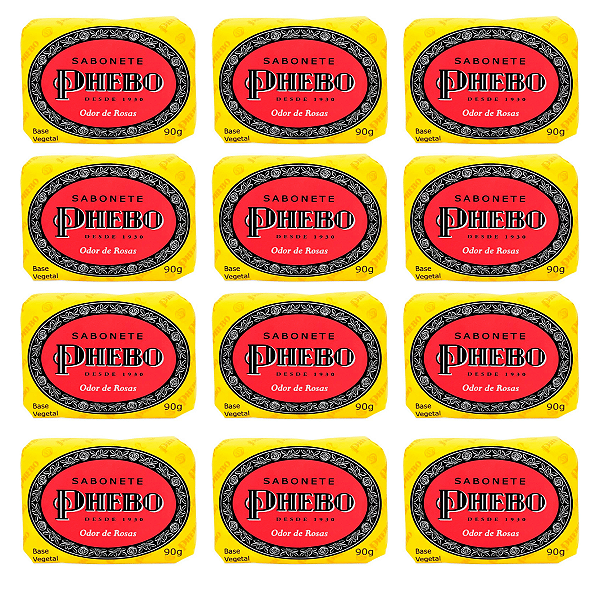 Sabonete Phebo 90g Odor De Rosas - Kit C/ 12un