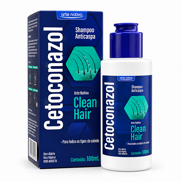 Shampoo Cetoconazol Anticaspa 100ml Arte Nativa Clean Hair