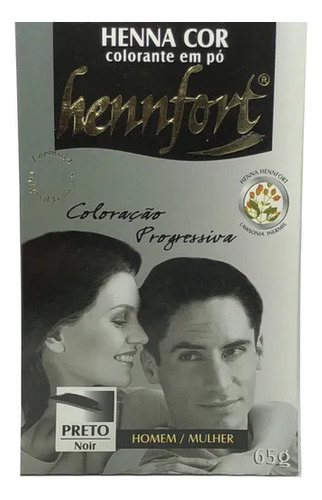 Henna Hennfort Em Pó 65g - Diversas Cores