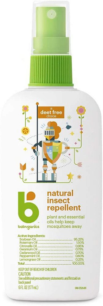 Repelente Infantil Orgânico Spray Babyganics - 177ml