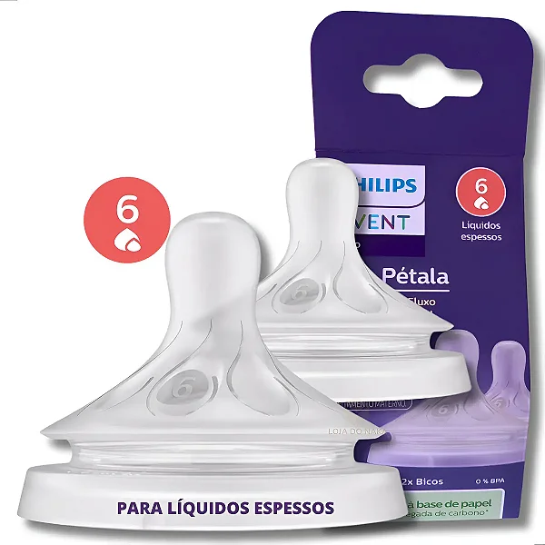 Bico Pétala 3.0 T6 para Líquidos Grossos com 2 Unidades Philips Avent