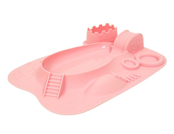 Prato Divertido em Silicone Porquinho - Marcus & Marcus
