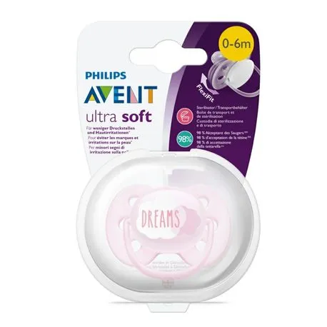 Chupeta Ultra Soft Sonhos  0- 6 meses - Philips Avent