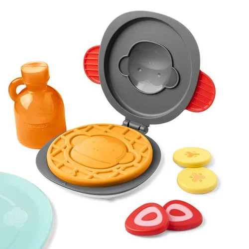 BRINQUEDO INFANTIL INTERATIVO COLEÇÃO COMIDINHAS KIT MONTE SEU WAFFLE ZOO SKIP HOP
