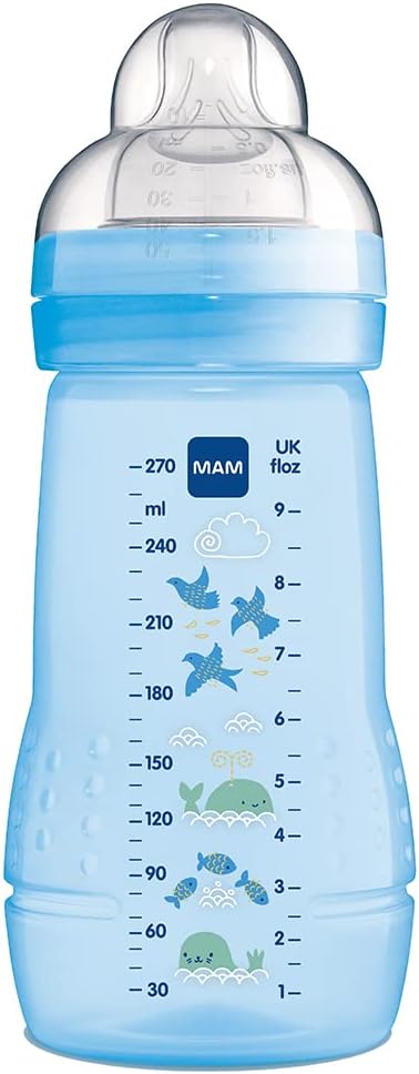 Mamadeira 270 ml Easy Active, MAM, Azul
