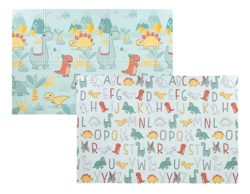 Tapete De Atividades Dupla Face Dobravel 120 X 180 Cm Buba (Dino)
