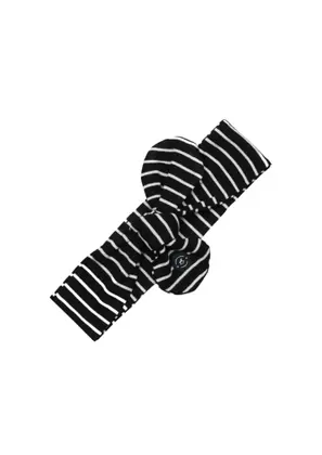 Faixa de cabelo para bebê penka  Cor EDWARD-PRETO COM LISTRAS FINAS BRANCO