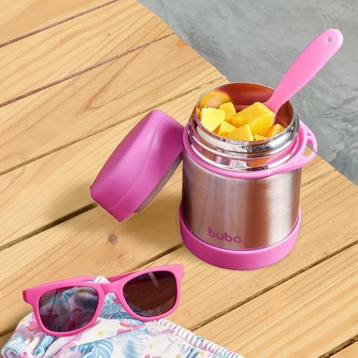Pote Térmico Para Refeição Infantil 350ml Aço Inox Buba