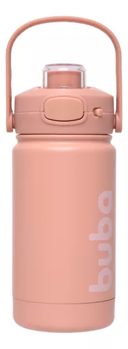 Garrafa Copo Térmico Parede Dupla Quente Frio 5h Rosê Buba