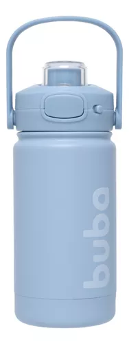 Garrafa Copo Térmico Parede Dupla Quente Frio 5h Azul Buba