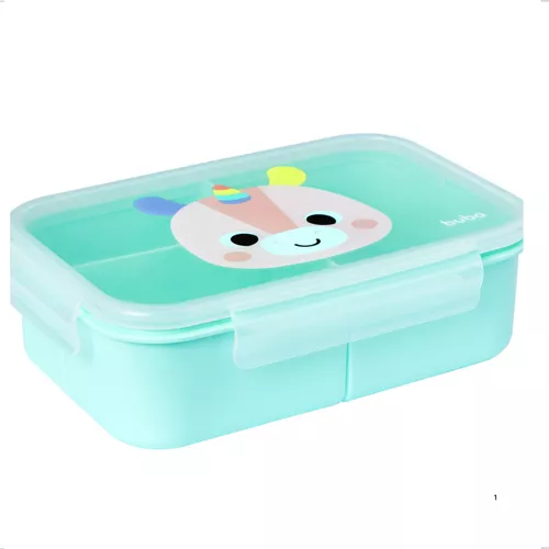 Pote LunchBox hermético com divisórias Buba Zoo Unicórnio