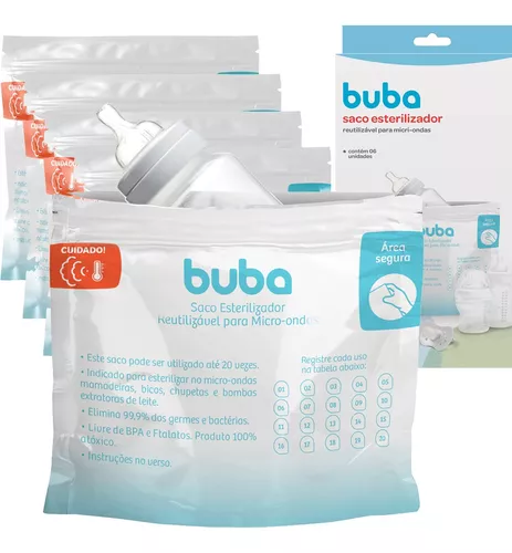 Saco Esterilizador Reutilizável Para Micro-ondas  Buba - 6 unidades