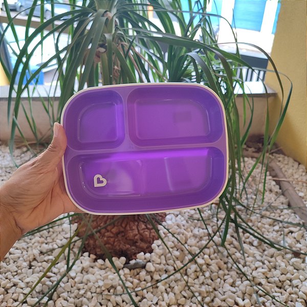 Prato com Divisórias Roxo - Munchkin