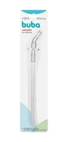 Kit 2 Unidades Refil Canudo Em Silicone Buba 100% Silicone