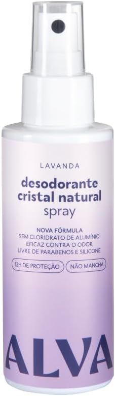 Alva Desodorante Spray Cristal Natural Lavanda Vegano 120ml