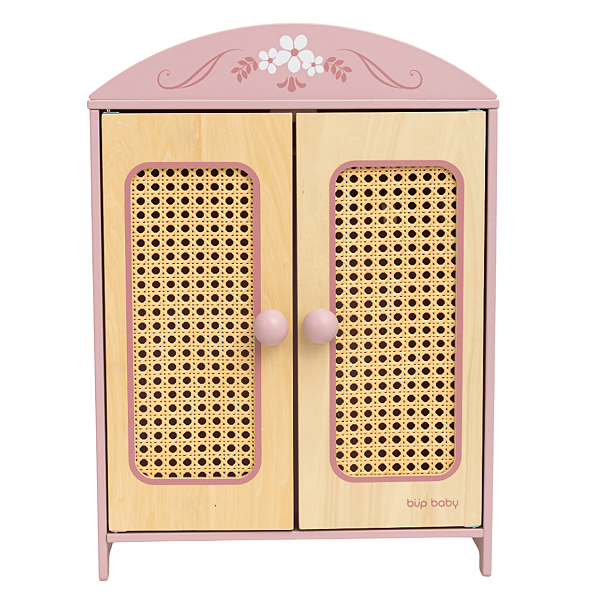 Brinquedo De Madeira Guarda-Roupa De Boneca Com Palha Büp Baby