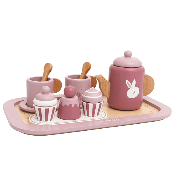 Brinquedo De Madeira Kit Chá Da Tarde Rosa Büp Baby