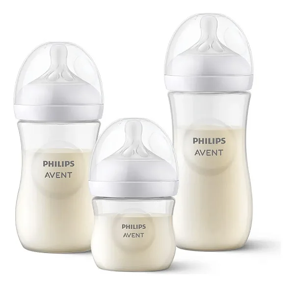 kit triplo mamadeiras cor transparente Philips Avent Pétala