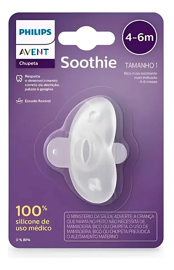 Chupeta neutra 4-6m Philips Avent Soothie