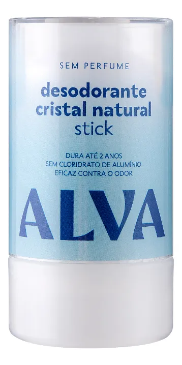 Desodorante Cristal Vegano Alva 120g Para Axilas Livre de Alumínio