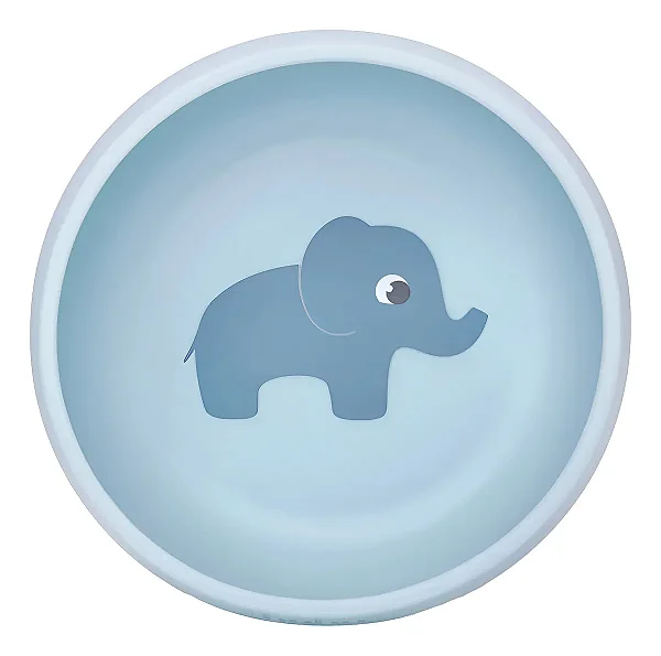 Pratinho Fundo Bebê Bowl Em Silicone Com Ventosa Buba - Azul