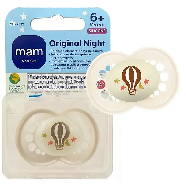 Chupeta Mam Night Neutra +6 Meses 1 Unidade