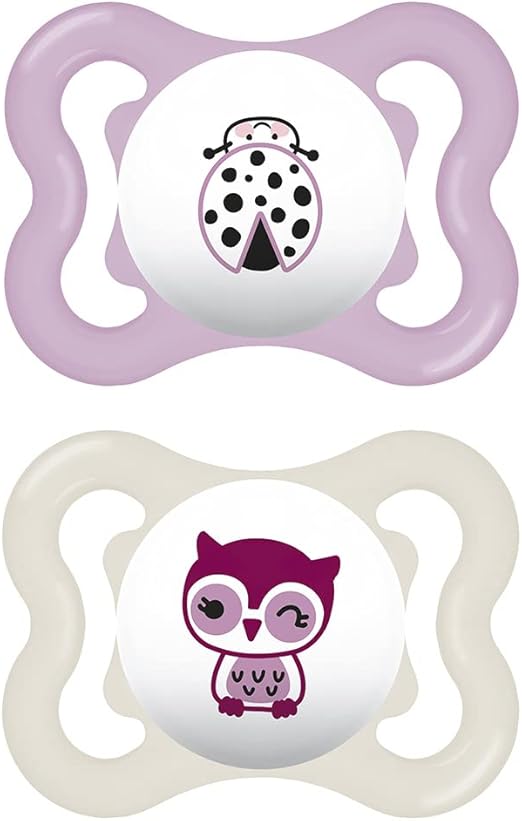 Chupeta Mam Supreme 0-6 Meses Lilás/ Bege - Embalagem Dupla