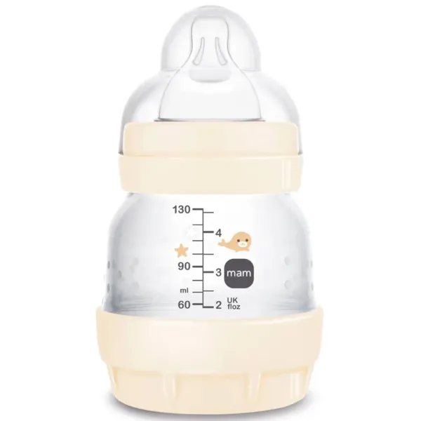 Mamadeira Mam Easy Start Anticólica Autoesterelizável Bico 0 Fluxo Super Lento 130ml (Neutro)