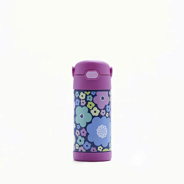Garrafa Térmica Infantil Thermos Funtainer Flores 355ml