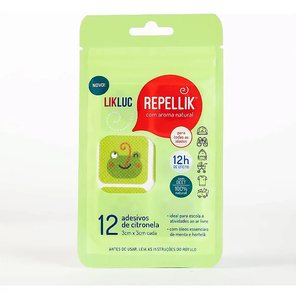 Likluc Adesivo Repelente Infantil - 12 Adesivos Repellik