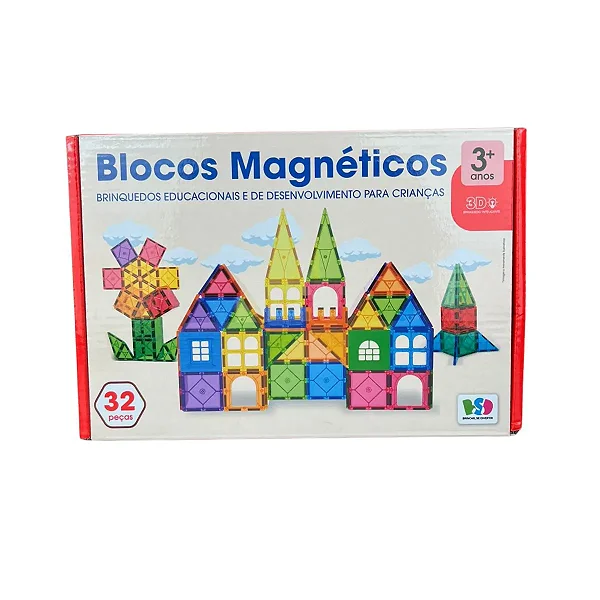 Blocos Magnéticos 32 Peças