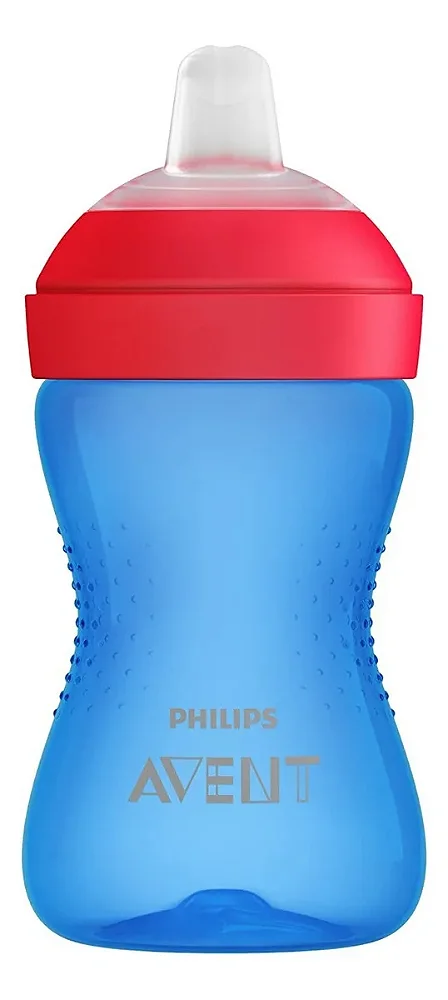 Copo Transição Silicone 300ml Philips Avent Azul/ Vermelho