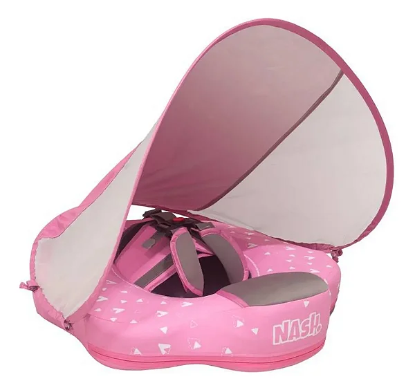 Bóia Flutuador Piscina Bebê Nash Proteção UV/ Rosa