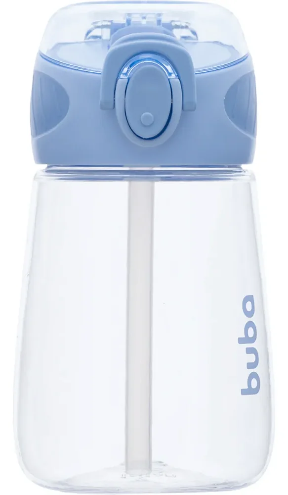 Garrafinha Tritan Azul com Canudo Buba