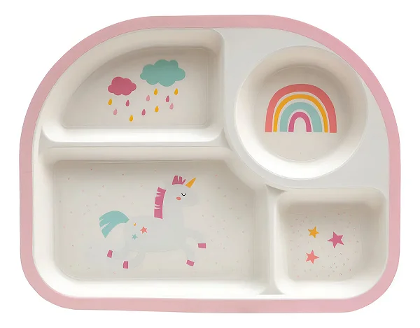 Pratinho Infantil Divisórias Magic Unicórnio Buba