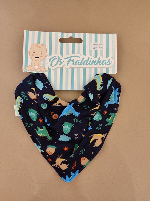 Babador Bandana Impermeavel- Dinossauro