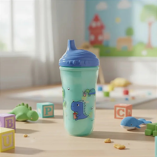 Copo Transição Térmico Infantil Nûby 270ml Azul