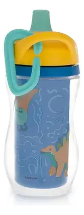 Copo Infantil Térmico Antivazamento Azul 266 ml