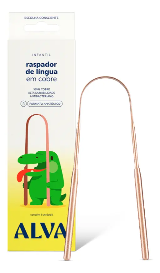 Raspador de Língua de Cobre Infantil Alva