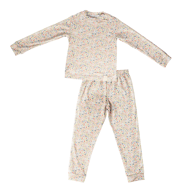 Pijama Manga Longa Infantil Floral Mari Bup Baby