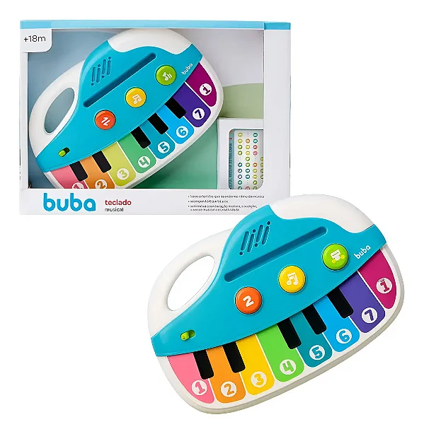 Brinquedo Teclado Musical Estimula Coordenação Motora- Buba