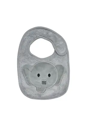 Babador laço bebê power sec animado - Cinza
