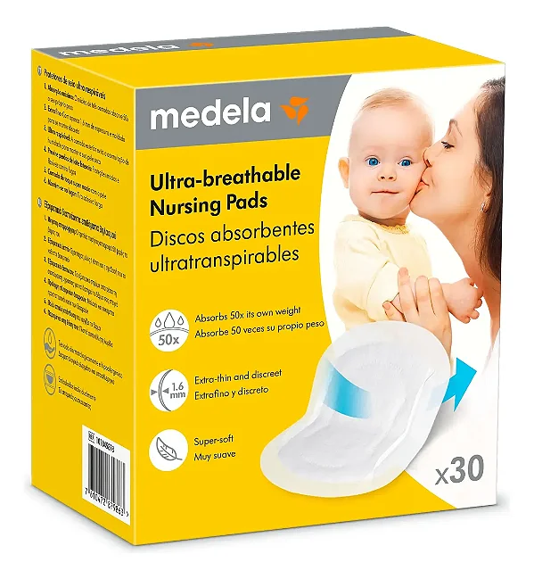 Absorventes Seios Descartável Ultra Respiráveis 30 Un Medela