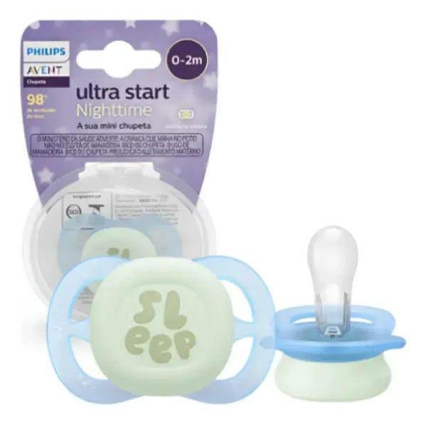 Chupeta Avent Philips Ultra Start 0 A 2 Meses Nighttime