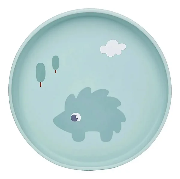 Pratinho Em Silicone Bebê Com Ventosa Buba Cloudy Porco Espinho