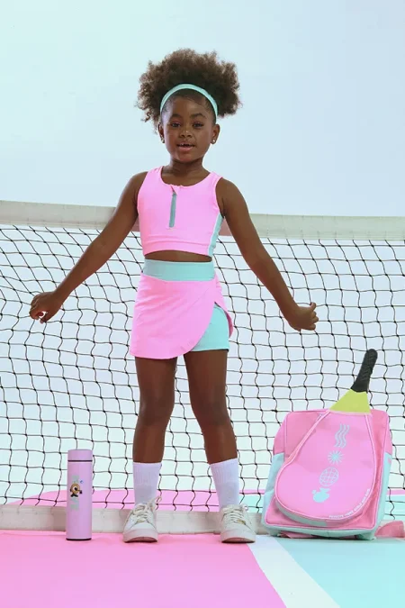 Conjunto Fitness Infantil Rosa e Verde - Peixote